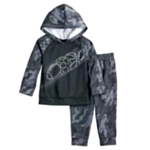 Boy Jumping Beans Tricot Active Hoodie & Jogger 
Black Camo Multi Sport - Picture 1 of 1